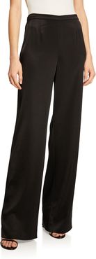 Kate Satin Wide-Leg Pants