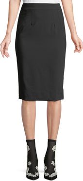 Classic Suiting Knee-Length Pencil Skirt