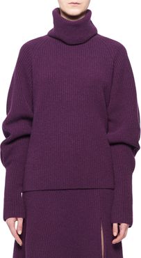 Turtleneck Long-Sleeve Cashmere Sweater