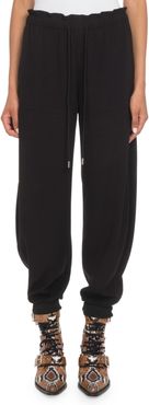 Crepe Pull-On Jogger Pants