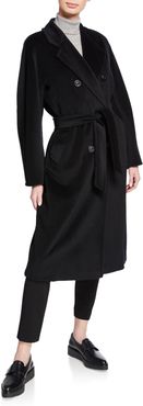 Wool-Cashmere Belted Madame Coat