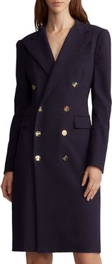 Wellesley Double-Breasted Wool Coat Dress