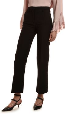 Cropped Crepe Trousers