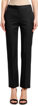 Wool-Silk Cigarette Pants