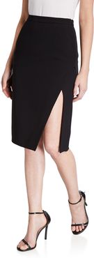 Lancaster Crepe Classic Side-Slit Skirt