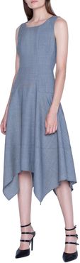 Twill Handkerchief Midi Dress