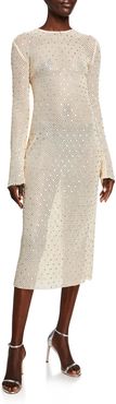 Diamond-Crocheted Bodycon Dress