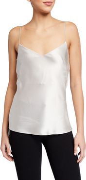 V-Neck Thin-Strap Satin Camisole Top