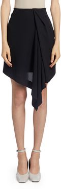 Chiffon Asymmetric-Front Mini Skirt