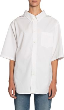 Button-Down Short-Sleeve Swing Shirt