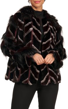 Mink And Fox Fur Intarsia Jacket