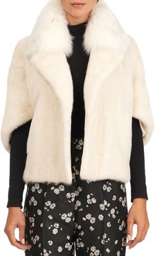 Mink Fur Jacket With Fox Collar