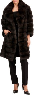 Russian Sable Horizontal Fur Stroller Coat