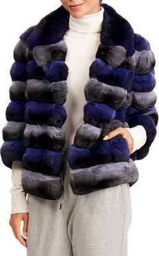 Horizontal Chinchilla Fur Jacket