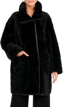 Reversible Shearling Lamb Fur Stroller Coat