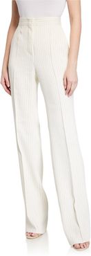 Classe Pinstriped Linen Trousers