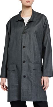 Linen A-Line Raincoat