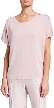 Shiny Dolman-Sleeve Tee