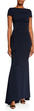 Stretch Crepe Gown