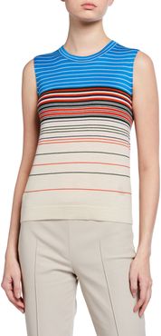 Horizontal Stripe Cashmere Tank