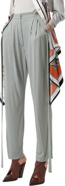 High-Rise Jersey Trousers