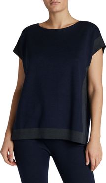 Reversible Cashmere-Silk Cap-Sleeve Sweater