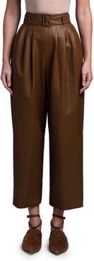 Leather Full-Leg Pants