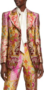 Floral Tapestry Brocade Blazer