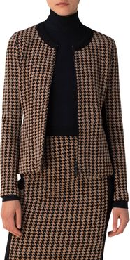 Houndstooth Jersey Jacket