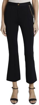 Chain-Detailed Flared Punto Milano Trousers