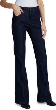 High-Rise Flared Denim Jeans