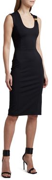 Bodycon Midi Dress with Hardware Detail