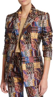 Patchwork Brocade Blazer