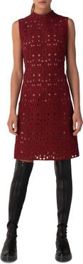 Openwork Embroidered Sheath Dress