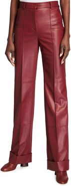 Flore Pleated Leather Pants