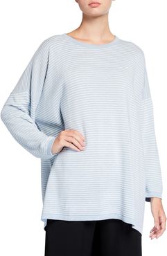 Round-Neck A-line Knit Sweater