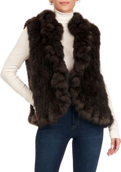 Sable Knit Ruffled Vest