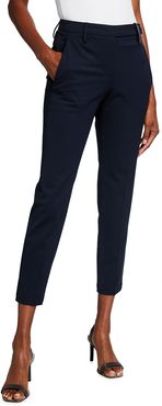 Couture Gabardine Cigarette Wool-Blend Pants