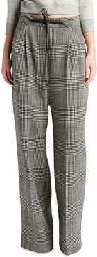 Prince of Wales Plaid Wool Pants