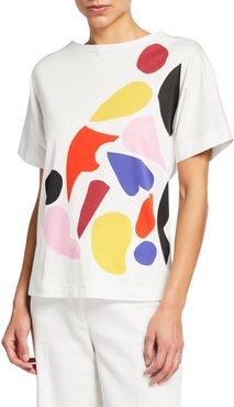 Abstract Print Cotton T-Shirt