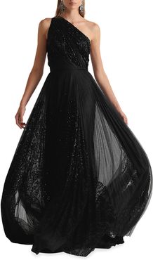 Kelsi Sequined Tulle-Embellished Gown