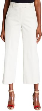 Christelle Double-Face Wide-Leg Crop Pants