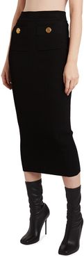 Body-Con Knit Midi Skirt