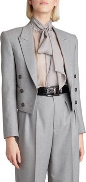 Spencer Short Wool Jacket, Gray