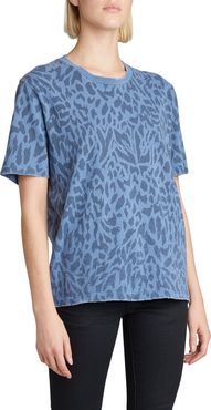 Leopard-Print Cotton T-Shirt