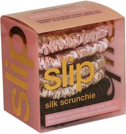 Small slipsilk & #153 Scrunchies - Black, Pink, Caramel
