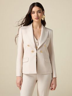 Blazer effetto doppiopetto Donna Beige