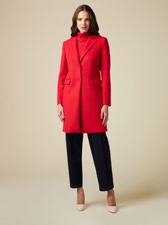 Cappotto monopetto Donna Rosso