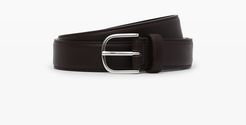 Dark Brown Leather Dress Belt in Size 32