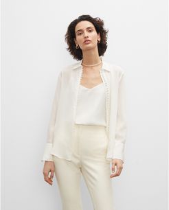 Blanc De Blanc Helek Silk Shirt in Size XXS